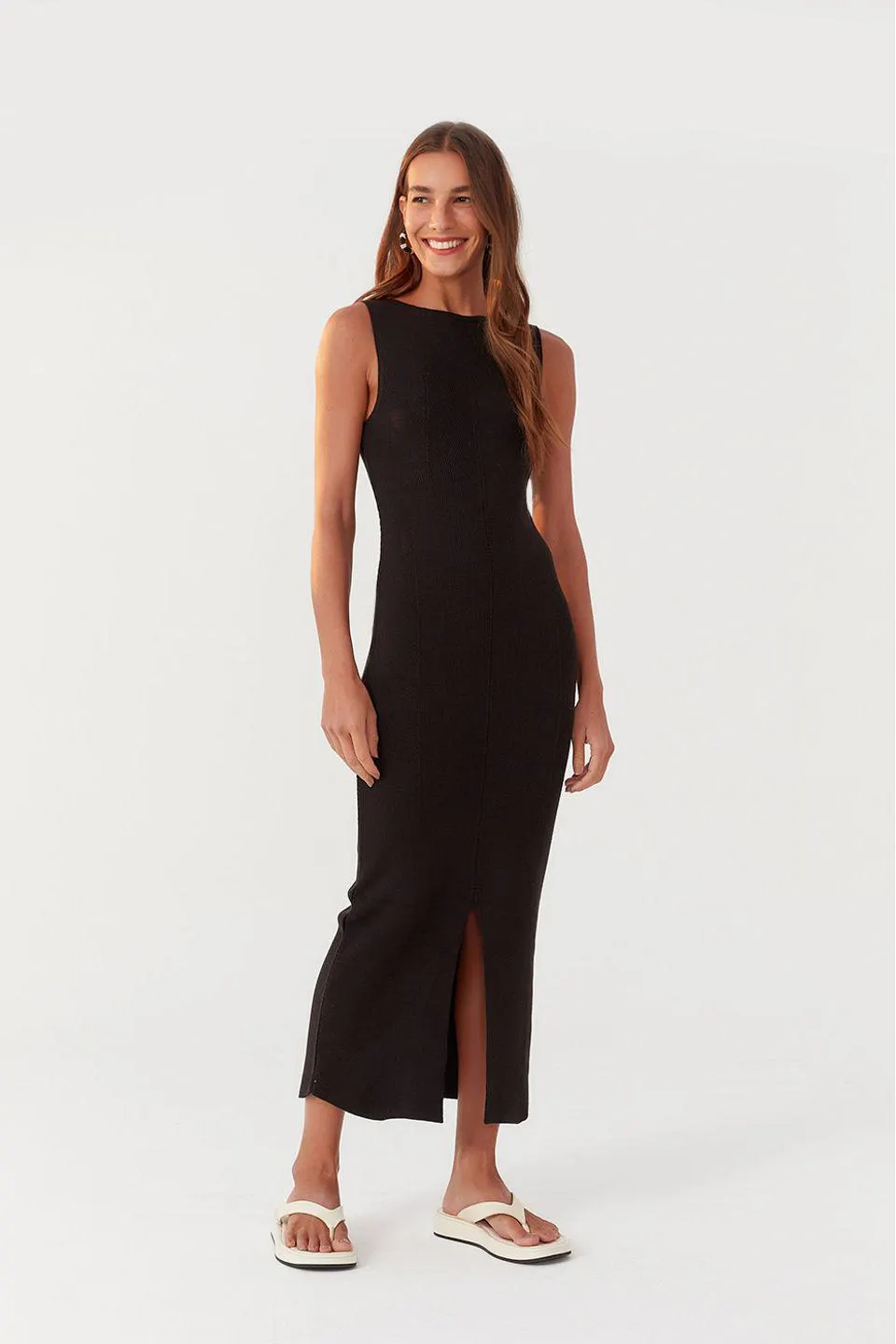 Vestido Tricot Fenda