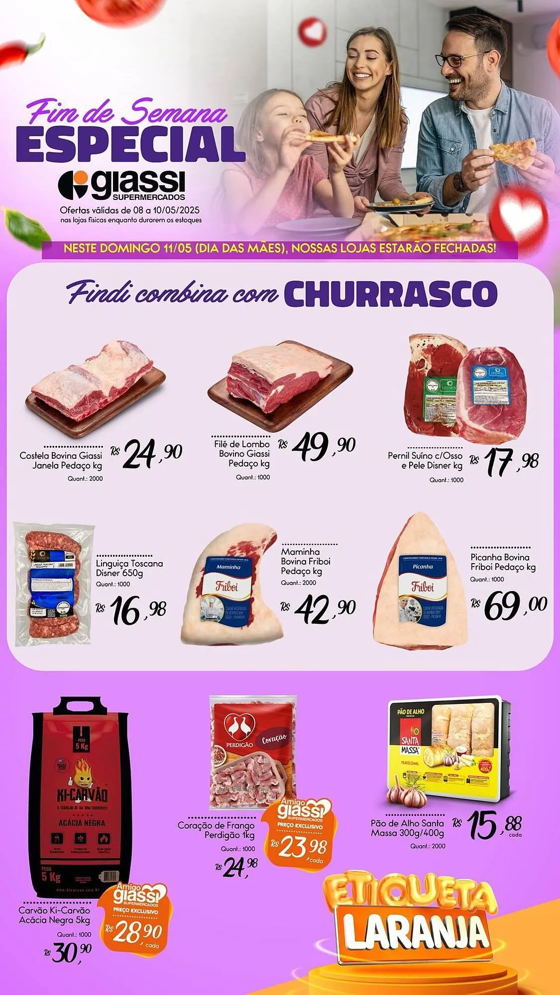 Encarte de Catálogo Giassi Supermercados 9 de maio até 11 de maio 2025 - Pagina 1