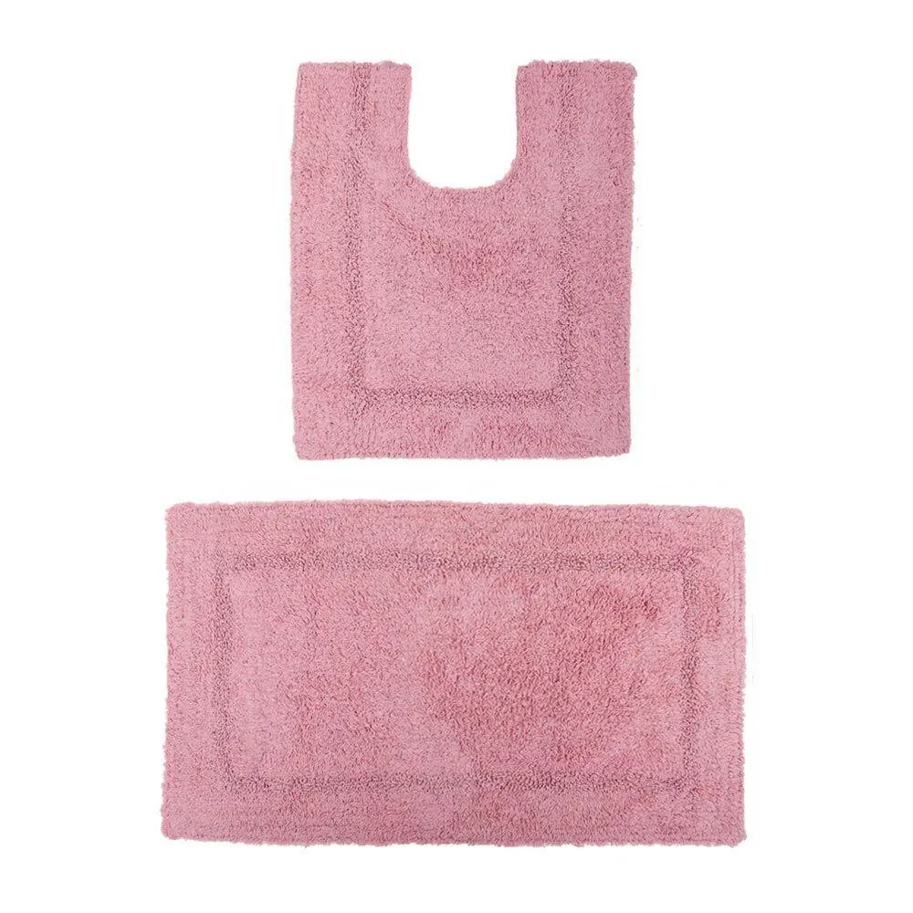 Jogo De Tapetes Para Banheiro Arezo Havan 2 Pçs - Rose 1611