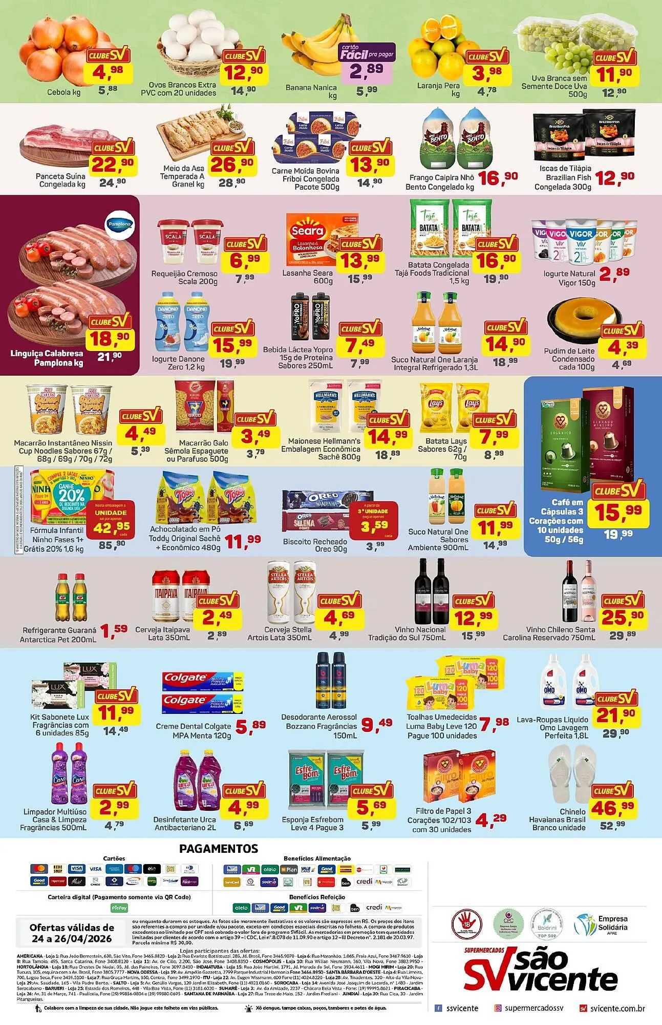 Encarte de Catálogo Supermercados São Vicente 24 de abril até 26 de abril 2026 - Pagina 2