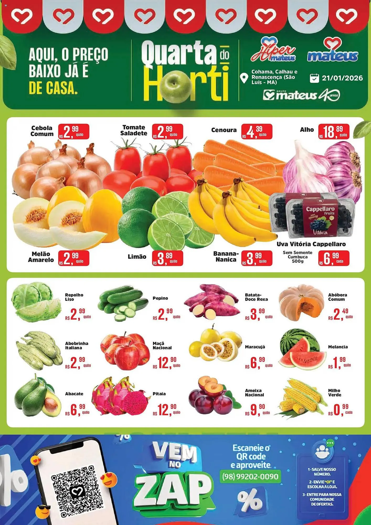 Encarte de Catálogo Supermercados Mateus 21 de janeiro até 21 de janeiro 2026 - Pagina 1