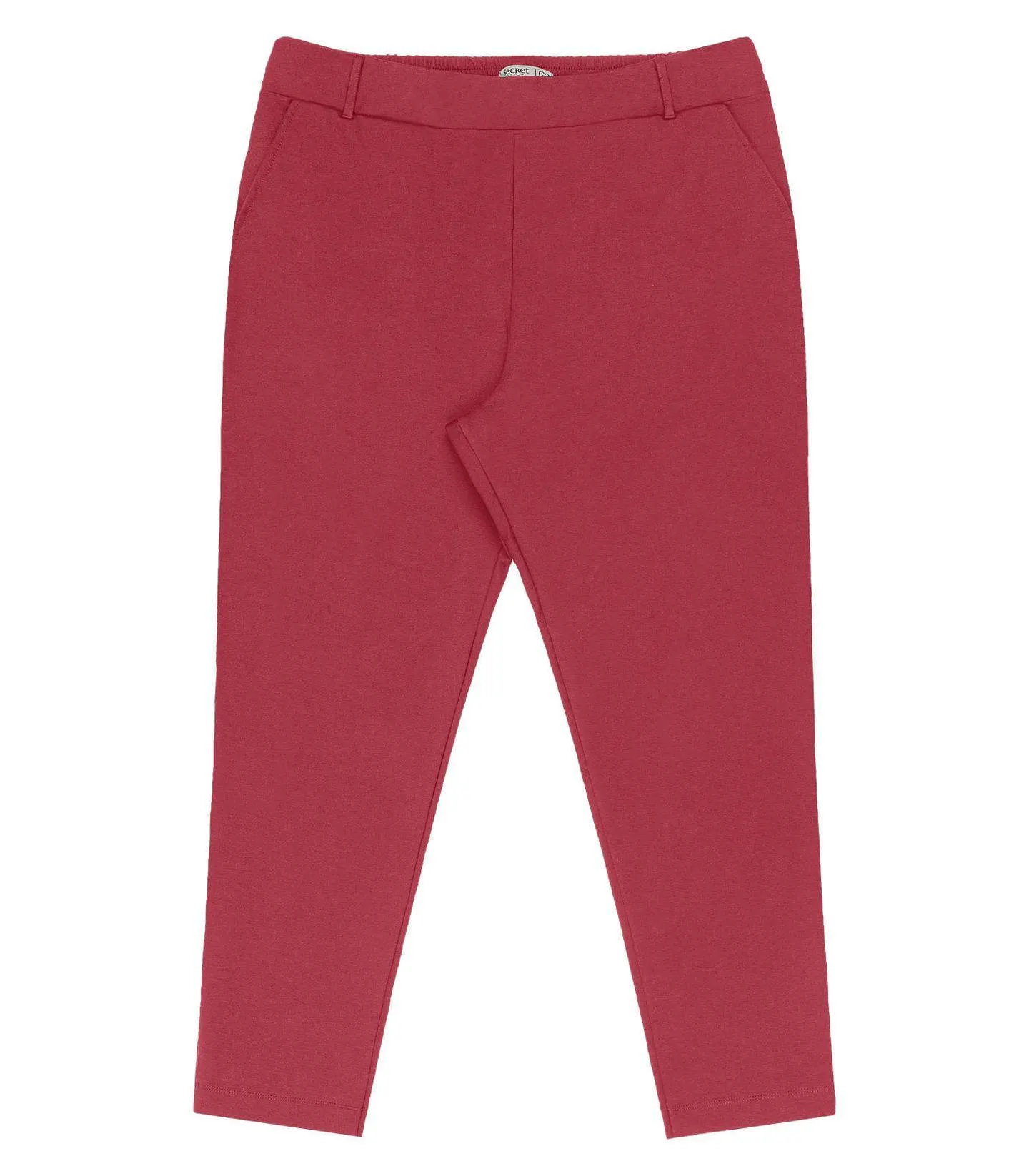 Calça Slim Plus Size Feminina Secret Glam Vermelho