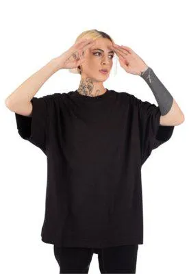 Camiseta Oversized Streetwear Preto Camisa Algodão