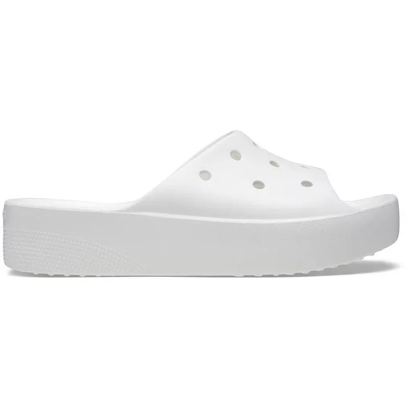 Chinelo Crocs Classic Platform Slide WHITE