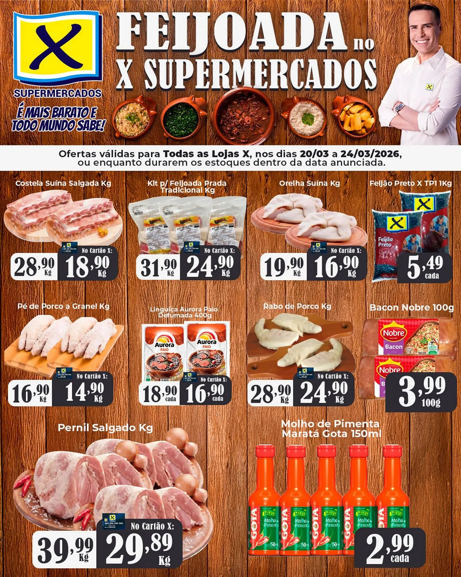 Encarte de Folheto X Supermercados 20 de março até 24 de março 2026 - Pagina 1