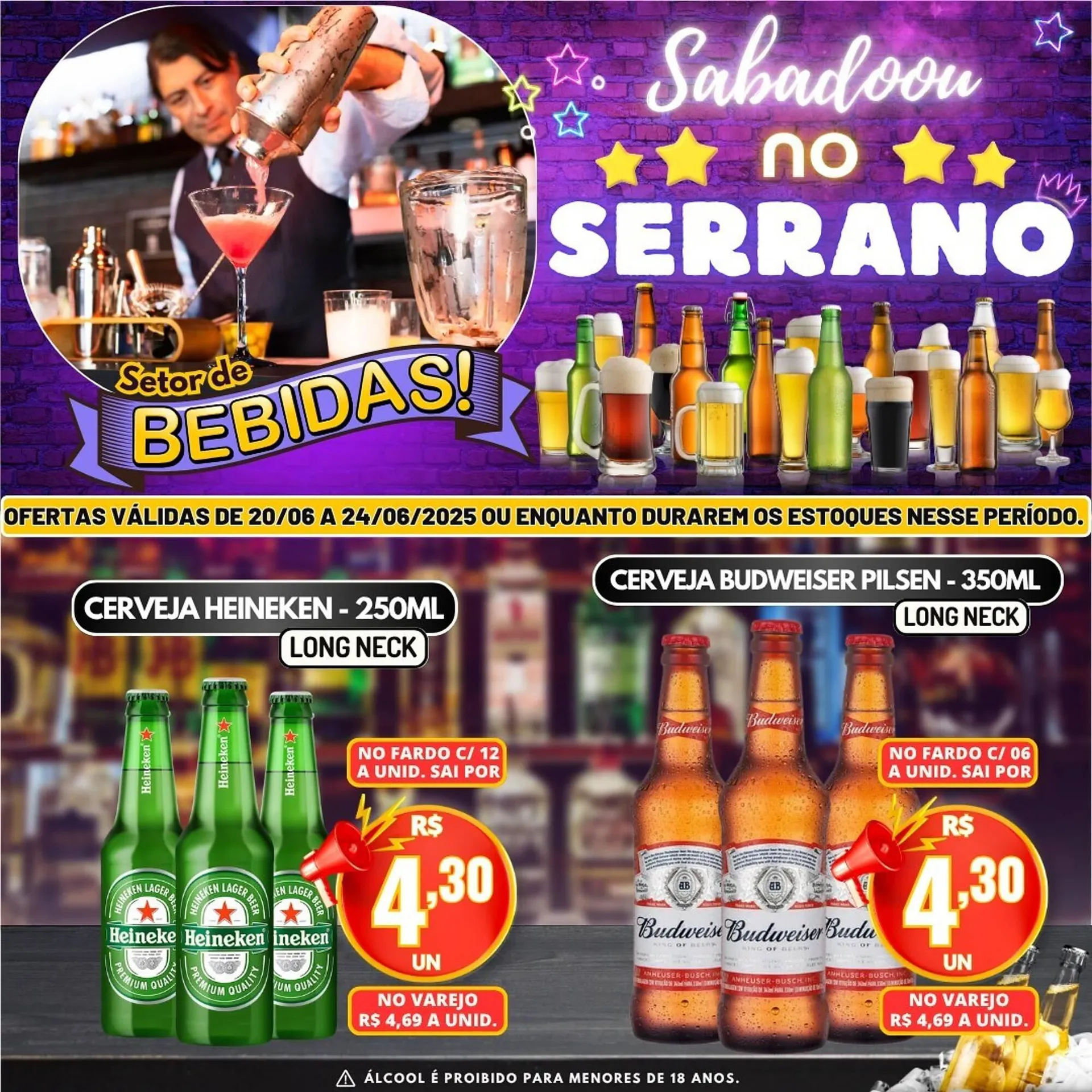 Encarte de Catálogo Serrano Supermercado 22 de junho até 24 de junho 2025 - Pagina 1