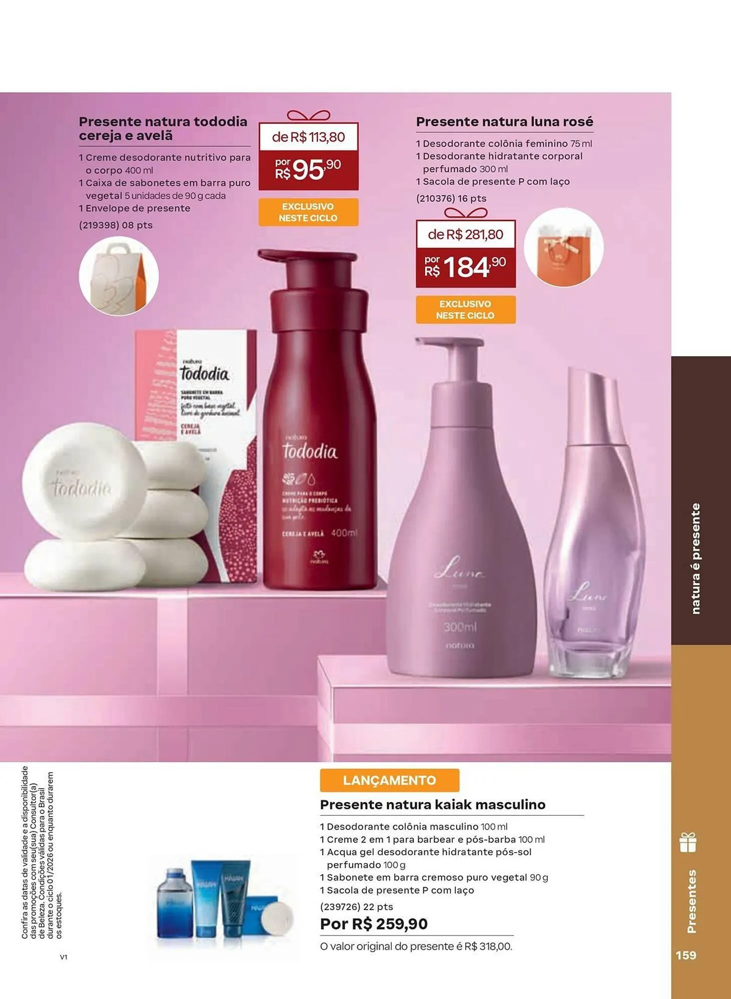 Encarte de Catálogo Natura 1 de janeiro até 31 de janeiro 2026 - Pagina 159