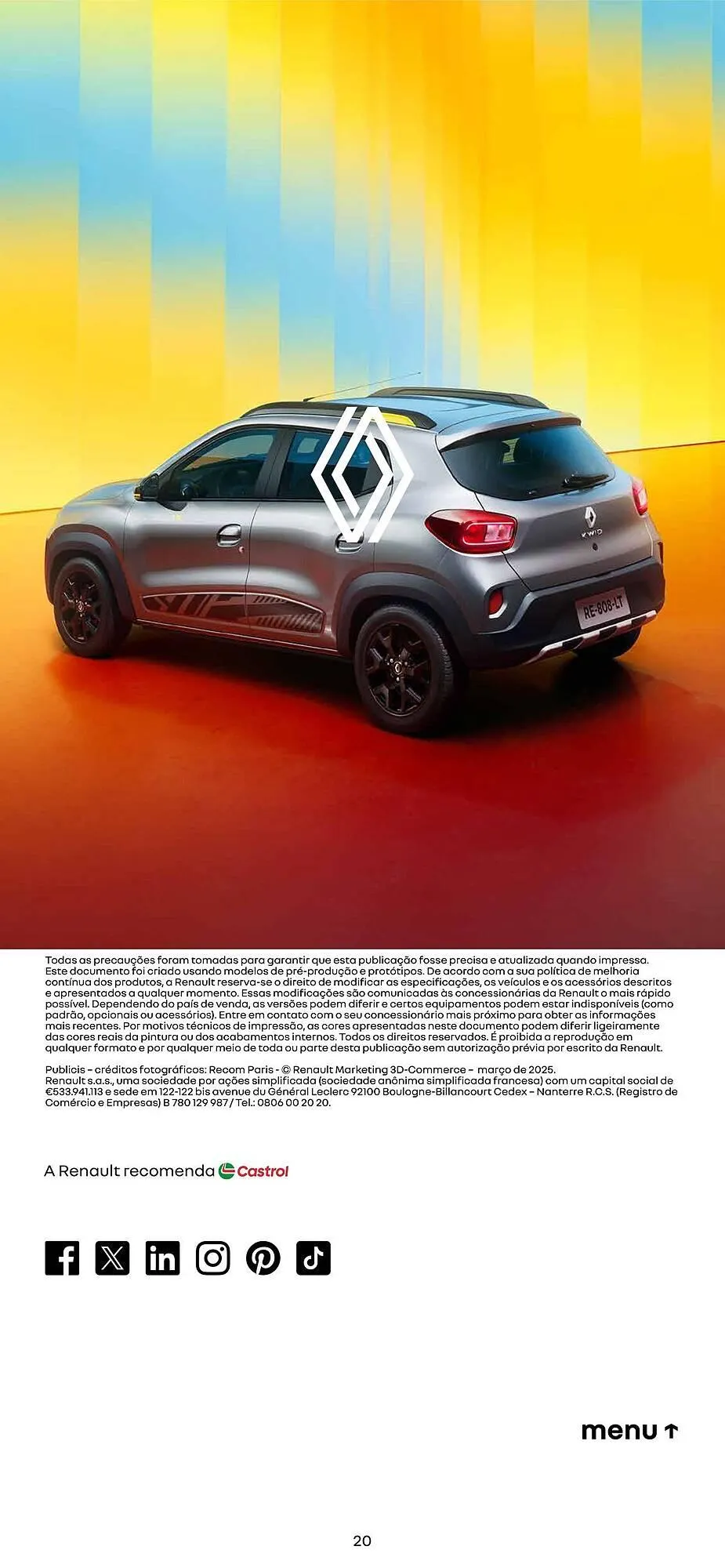 Encarte de Catálogo Renault 26 de maio até 31 de dezembro 2025 - Pagina 20