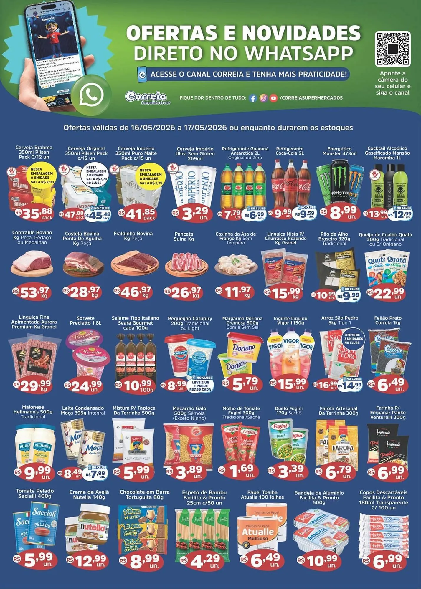 Encarte de Catálogo Supermercados Correia 15 de maio até 17 de maio 2026 - Pagina 1
