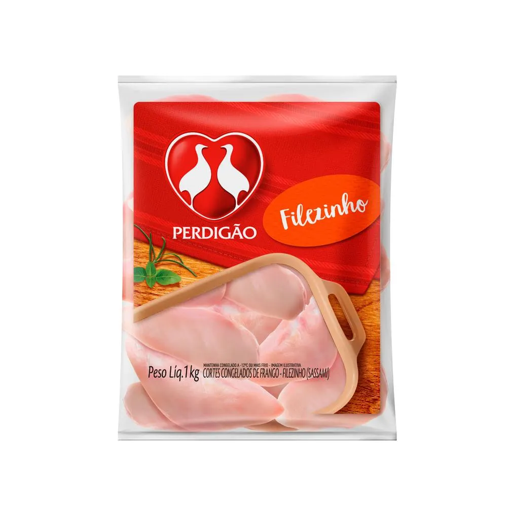 Filezinho Sassami de Frango Congelado Perdigão Pacote 1kg
