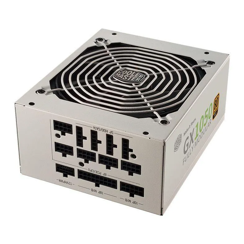 Fonte Cooler Master GX 1050 Gold, 1050W, ATX 3.0, PCI-E 5.0, Full Modular, 80 Plus Gold, Branca, MPE-A501-AFCAG-3GB1