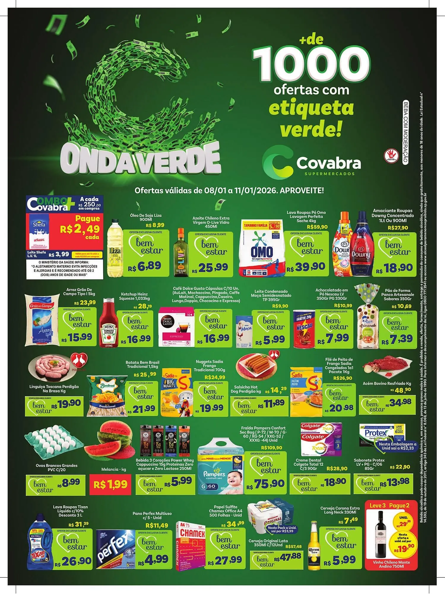 Encarte de Catálogo Covabra Supermercados 8 de janeiro até 11 de janeiro 2026 - Pagina 1