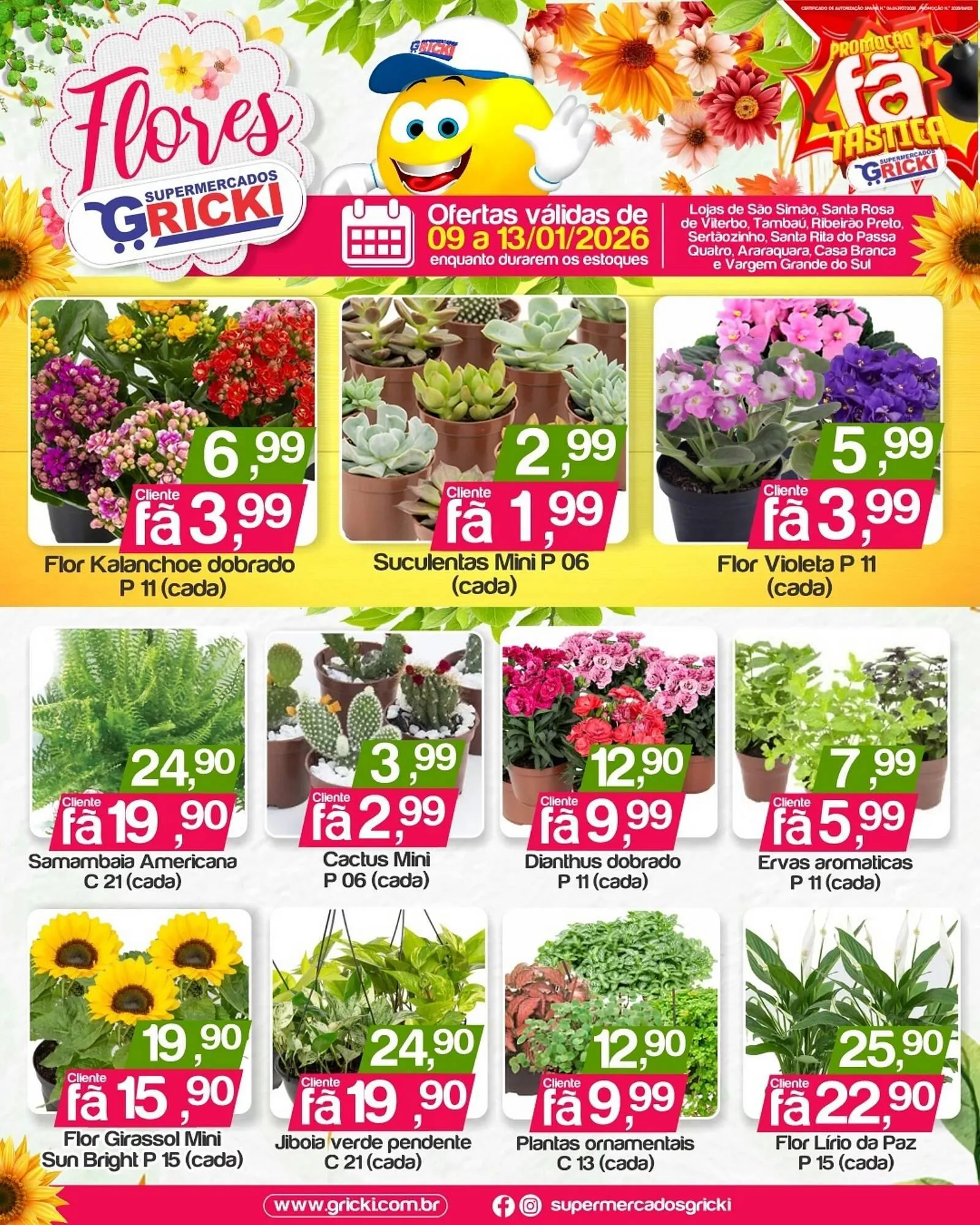 Encarte de Catálogo Supermercados Gricki 9 de janeiro até 13 de janeiro 2026 - Pagina 1