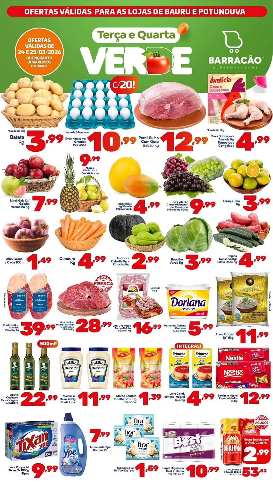 Encarte de Catálogo Barracão Supermercado 24 de março até 25 de março 2026 - Pagina 1