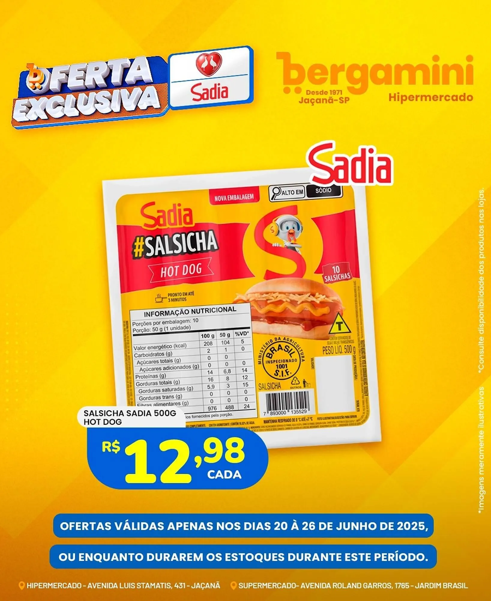 Encarte de Catálogo Supermercado Bergamini 20 de junho até 26 de junho 2025 - Pagina 1