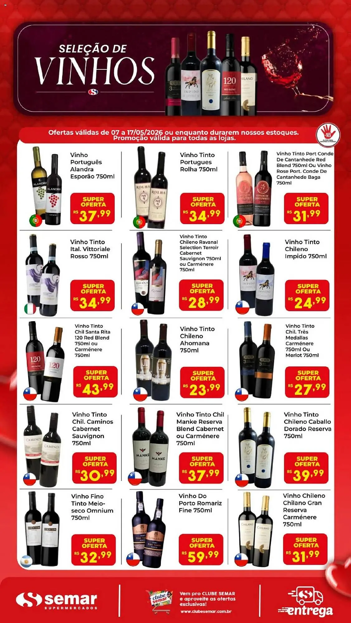 Encarte de Folheto Semar Supermercado 7 de maio até 17 de maio 2026 - Pagina 1