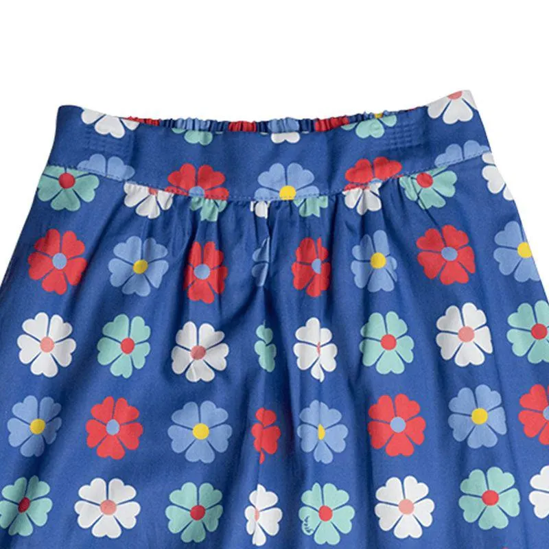 Saia Infantil Menina Sunny Flowers Azul