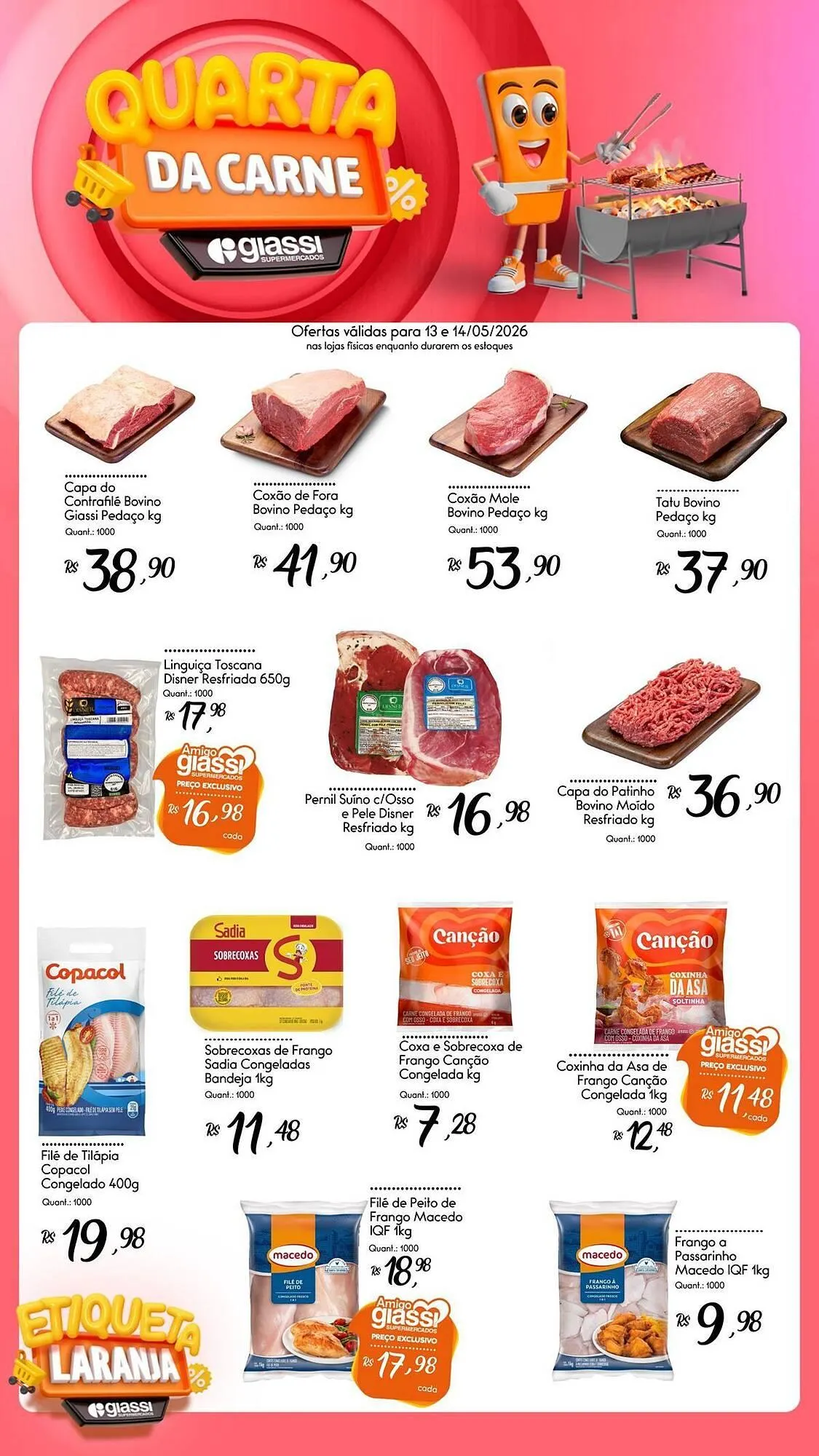 Encarte de Encarte Giassi Supermercados 13 de maio até 14 de maio 2026 - Pagina 1