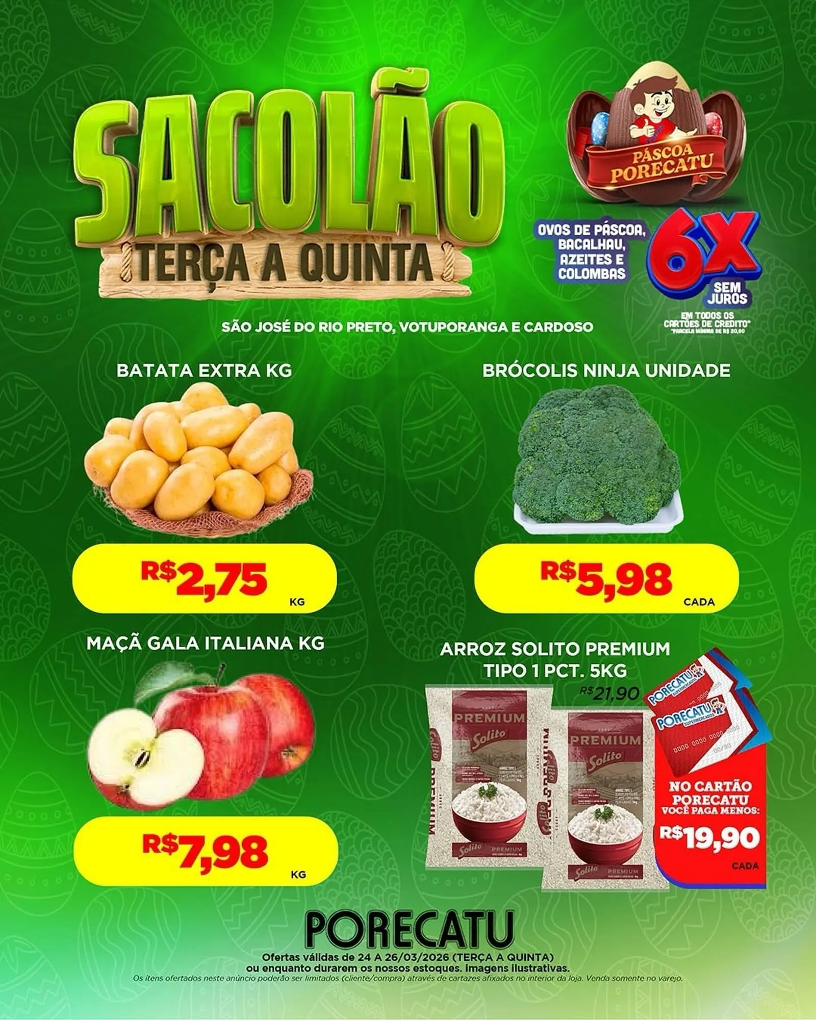 Encarte de Catálogo Supermercado Porecatu 24 de março até 26 de março 2026 - Pagina 1