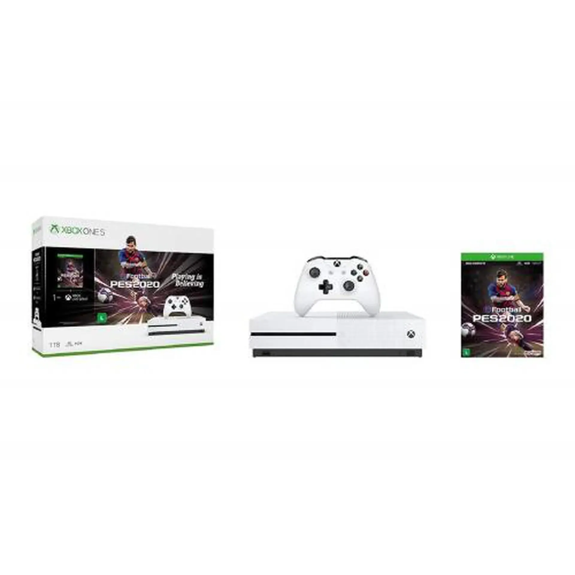 Console Xbox One S 1Tb Pes2020 1 Controle - Bivolt