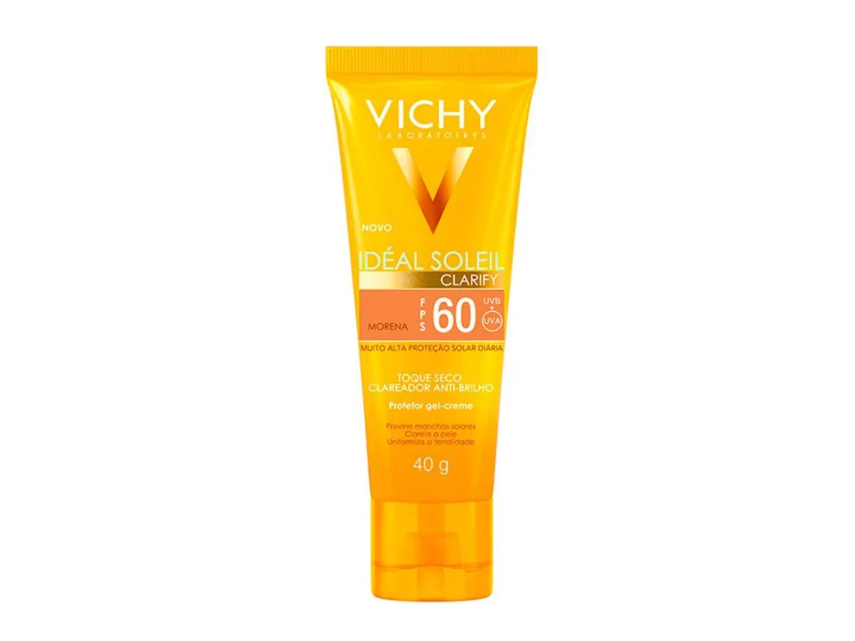 Protetor Solar Facial Vichy Idéal Soleil Clarify FPS60 Morena 40g