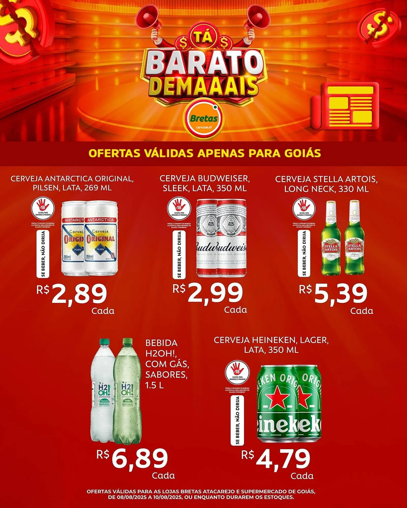 Encarte de Catálogo Supermercados Bretas 8 de agosto até 10 de agosto 2025 - Pagina 5