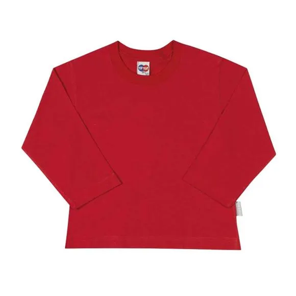 blusa manga longa básica cotton toddler