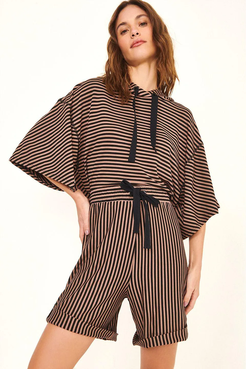 Bermudão Moletinho Listrado