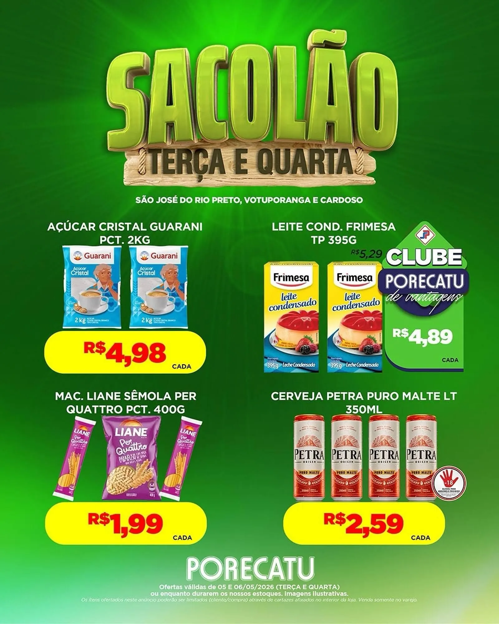 Encarte de Catálogo Supermercado Porecatu 5 de maio até 6 de maio 2026 - Pagina 2