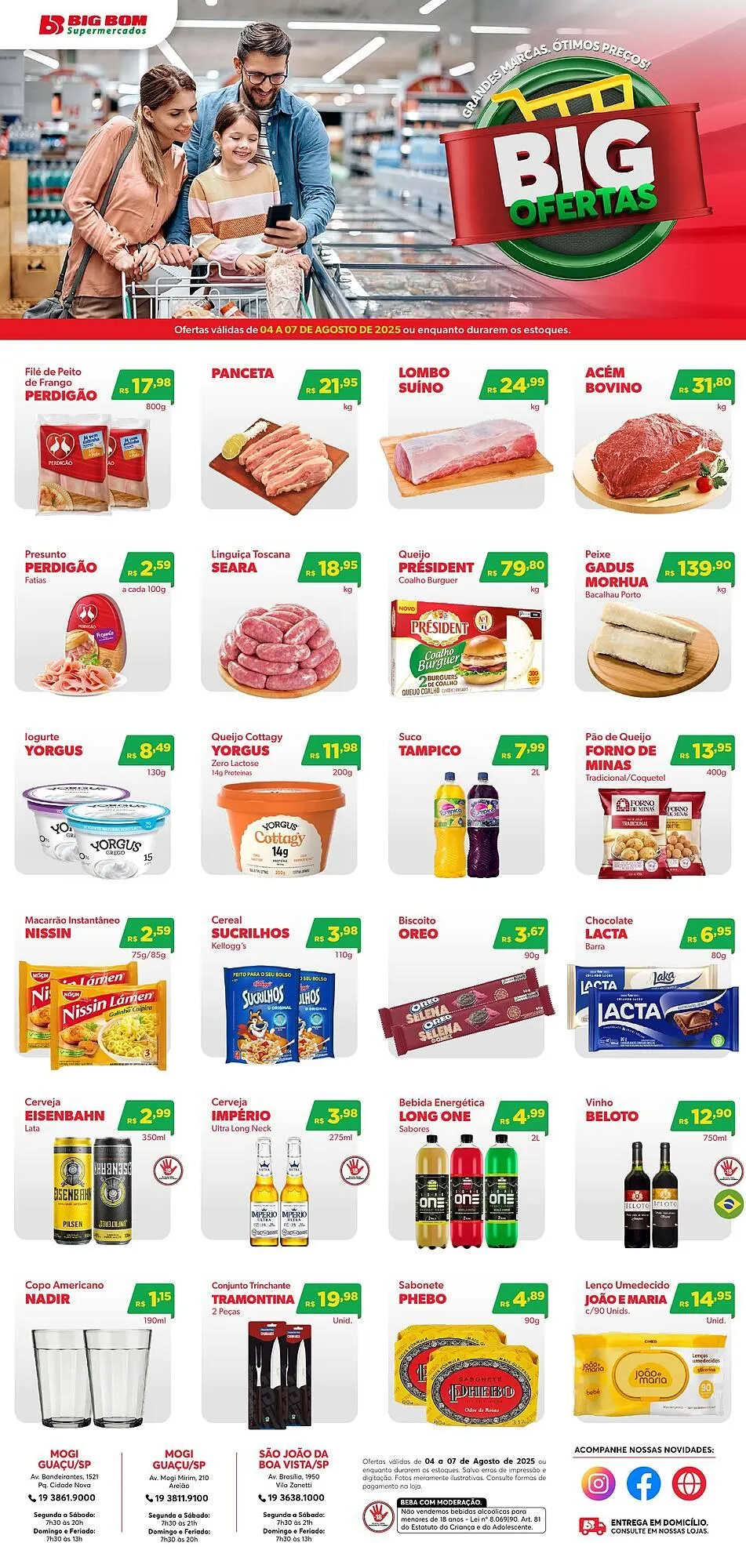 Encarte de Catálogo Big Bom Supermercados 4 de agosto até 7 de agosto 2025 - Pagina 1