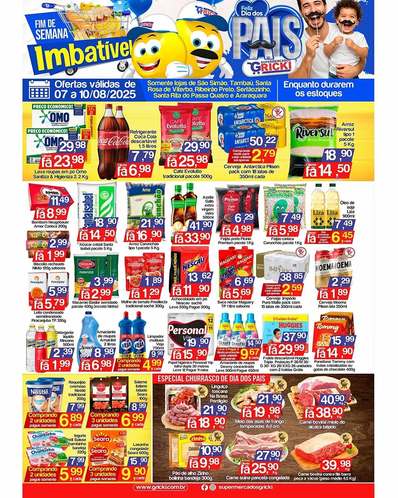 Encarte de Catálogo Supermercados Gricki 6 de agosto até 10 de agosto 2025 - Pagina 1