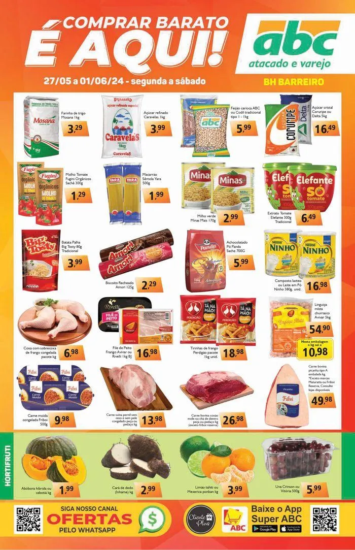 Encarte de Oferta Semanal Atacados - Barreiro Supermercados ABC  27 de maio até 1 de junho 2024 - Pagina 1