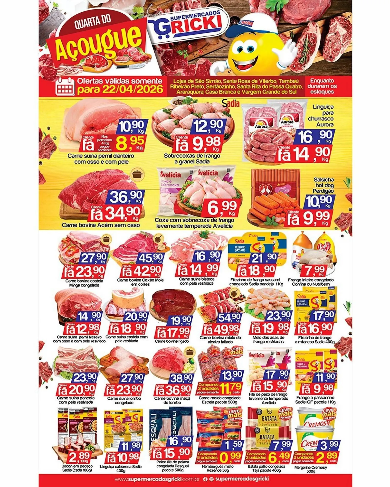 Encarte de Catálogo Supermercados Gricki 22 de abril até 22 de abril 2026 - Pagina 1