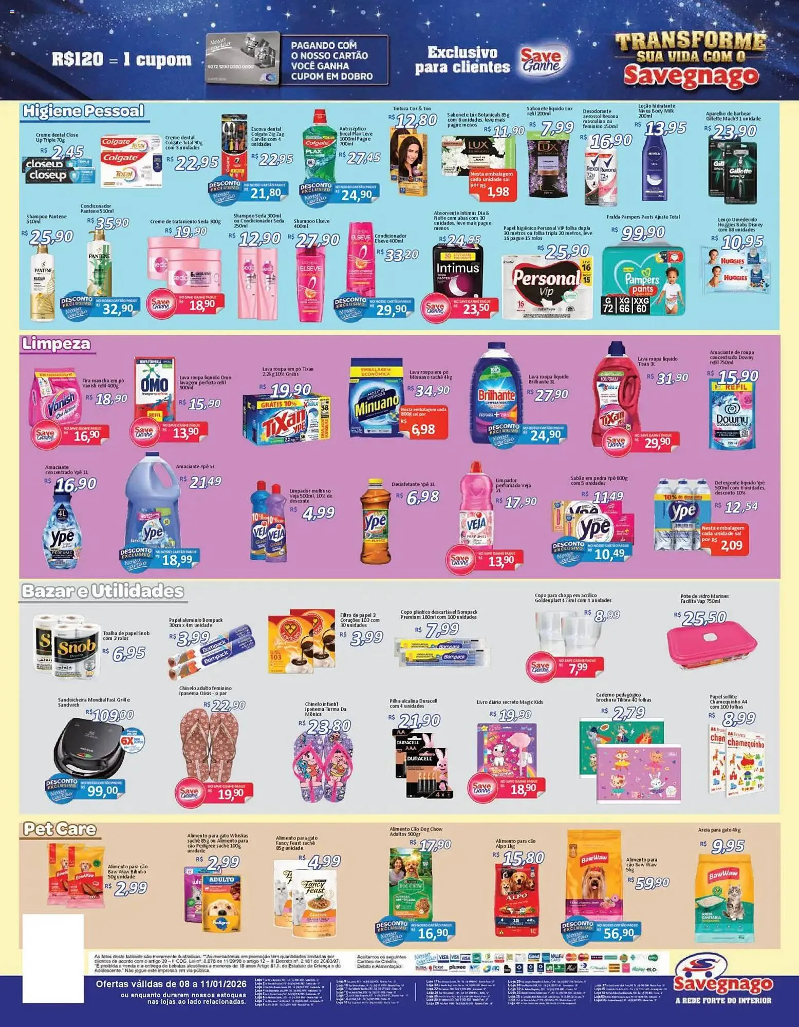 Encarte de Catálogo Supermercados Savegnago 8 de janeiro até 11 de janeiro 2026 - Pagina 4