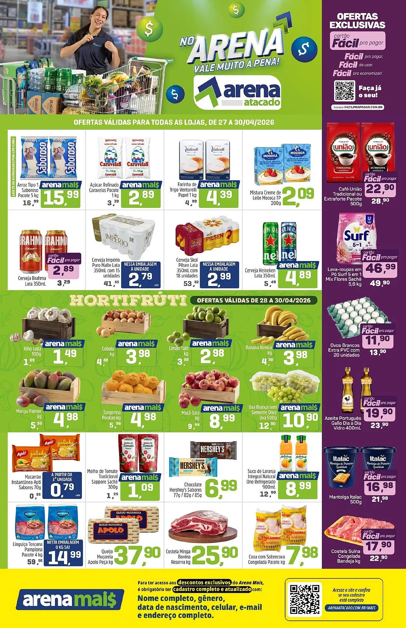 Encarte de Folheto Arena Atacado 27 de abril até 30 de abril 2026 - Pagina 1