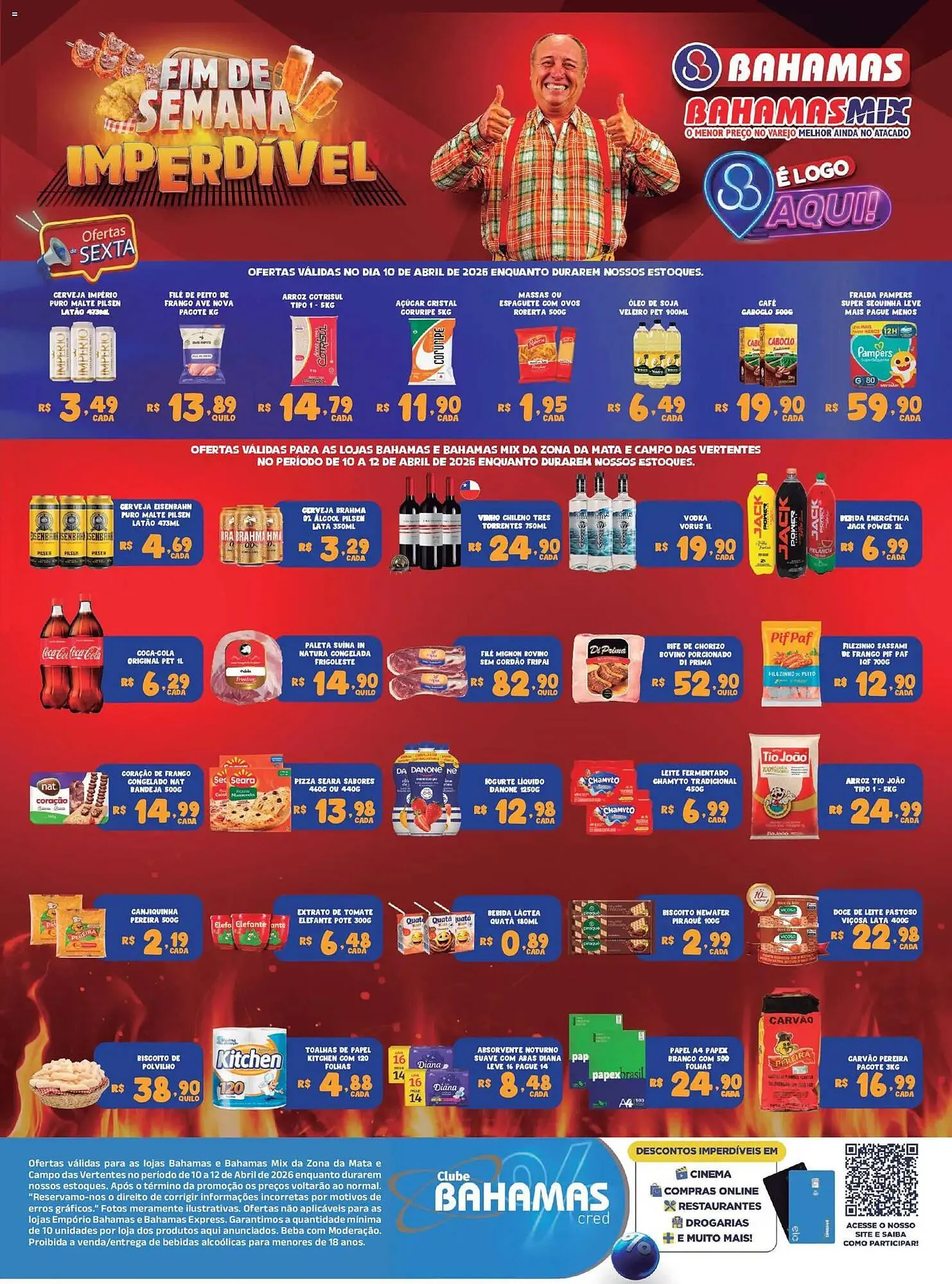 Encarte de Catálogo Bahamas Supermercados 10 de abril até 13 de abril 2026 - Pagina 1