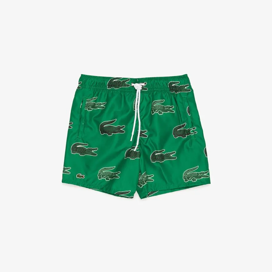 Calção de Banho Infantil com Estampa de Crocodilo