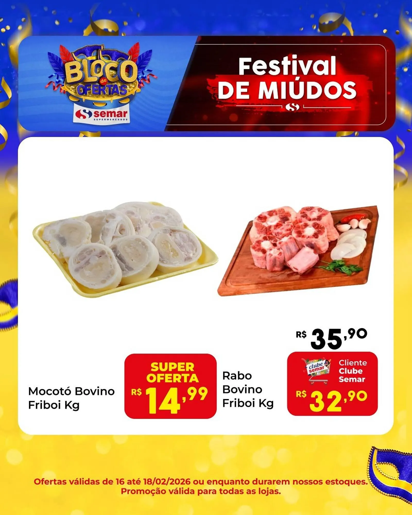 Encarte de Folheto Semar Supermercado 16 de fevereiro até 18 de fevereiro 2026 - Pagina 3