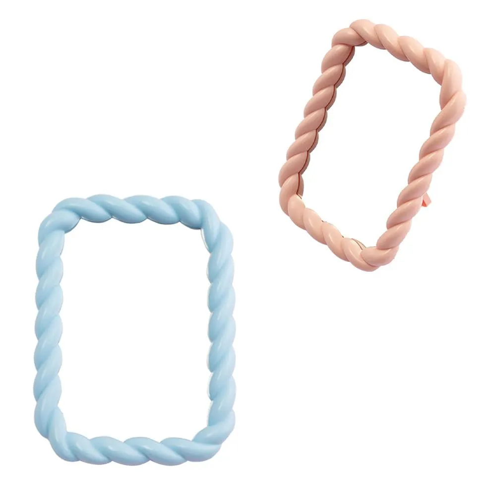 Espelho de Mesa Trançado Sortido Plástico PP e Vidro 13,5x18x2cm LM3738BEL - honeyhome