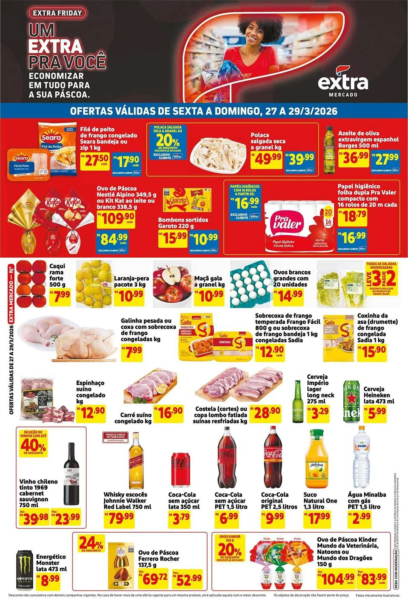Encarte de Encarte Mercado Extra 27 de março até 29 de março 2026 - Pagina 1
