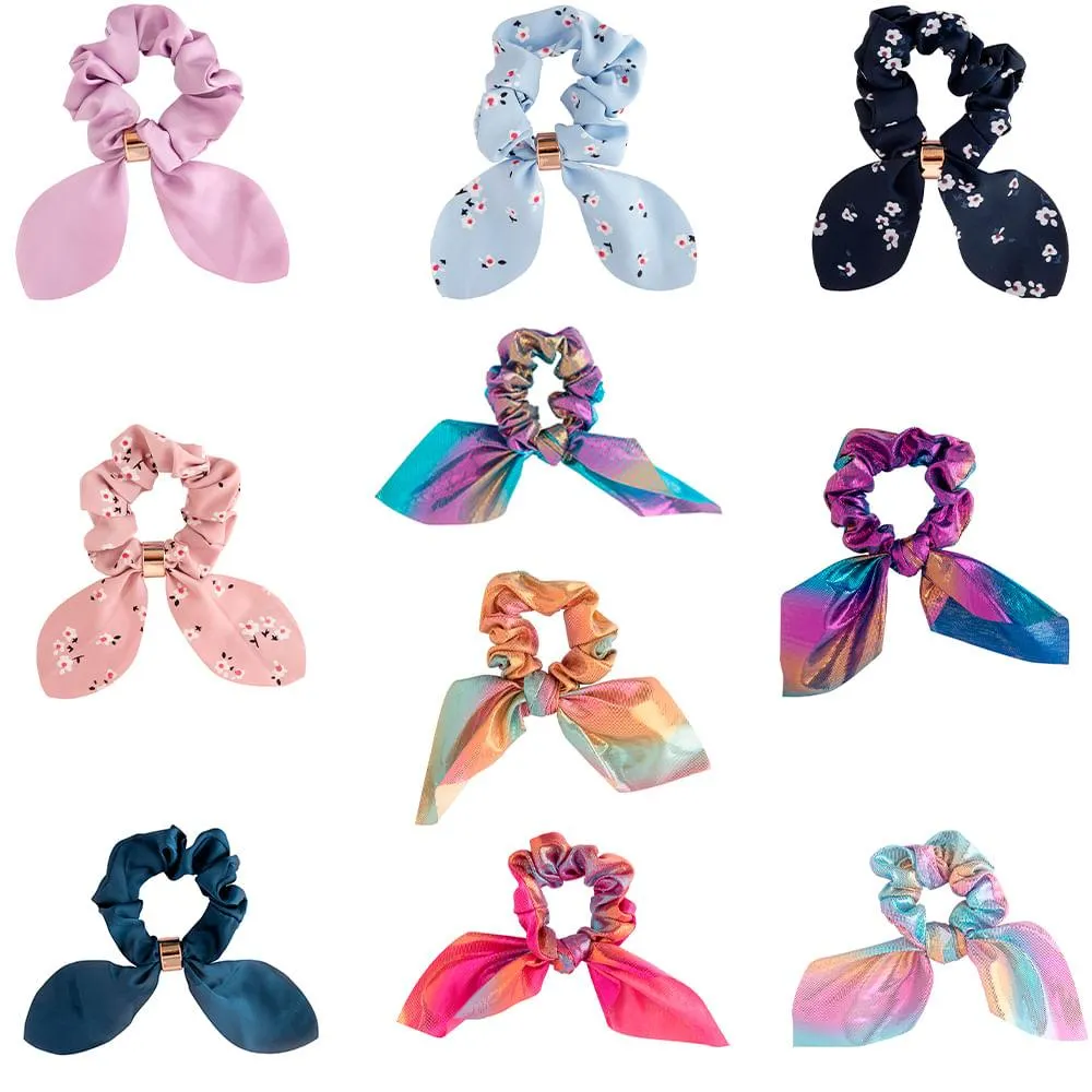 Elástico Para Cabelo Laço Anel Poliéster Sortido 8x12cm LM1880 - honeyhome