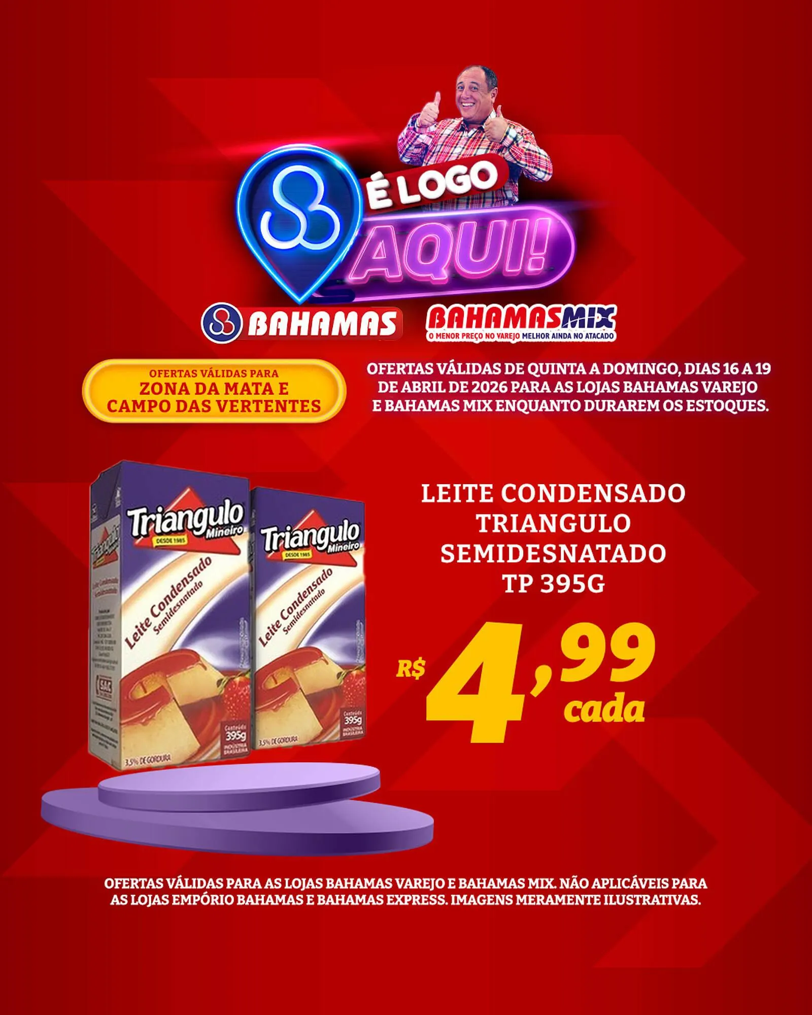 Encarte de Catálogo Bahamas Supermercados 16 de abril até 19 de abril 2026 - Pagina 1