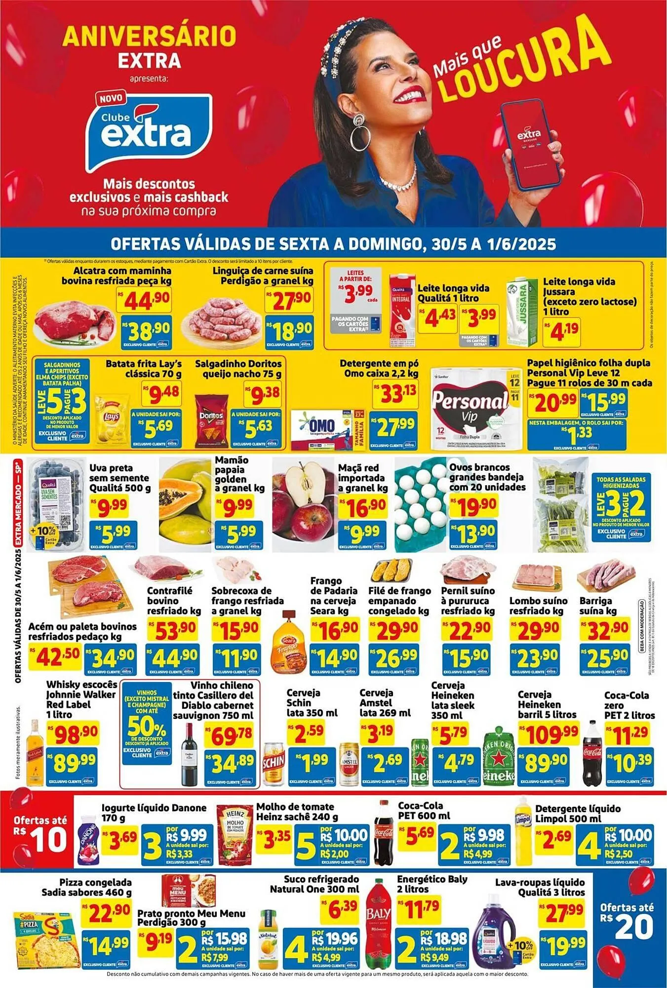 Encarte de Catálogo Mercado Extra 30 de maio até 1 de junho 2025 - Pagina 1