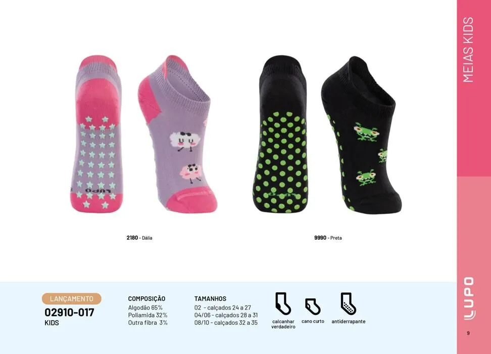 Encarte de Catálogo Meias Kids Verão 2023/24 28 de julho até 31 de dezembro 2024 - Pagina 9