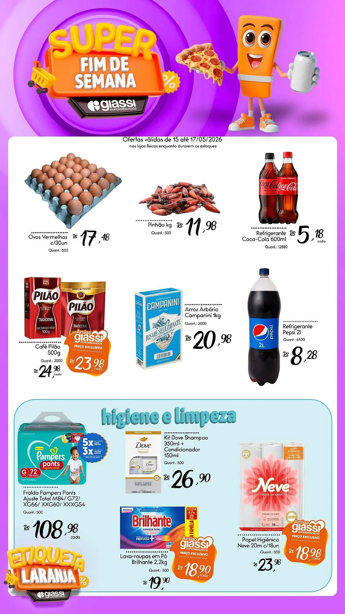 Encarte de Encarte Giassi Supermercados 15 de maio até 17 de maio 2026 - Pagina 2