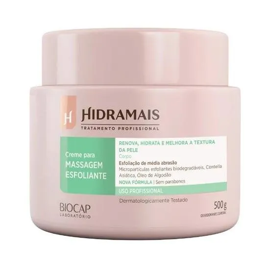 Creme Para Massagem Hidramais Esfoliante Natural 500G