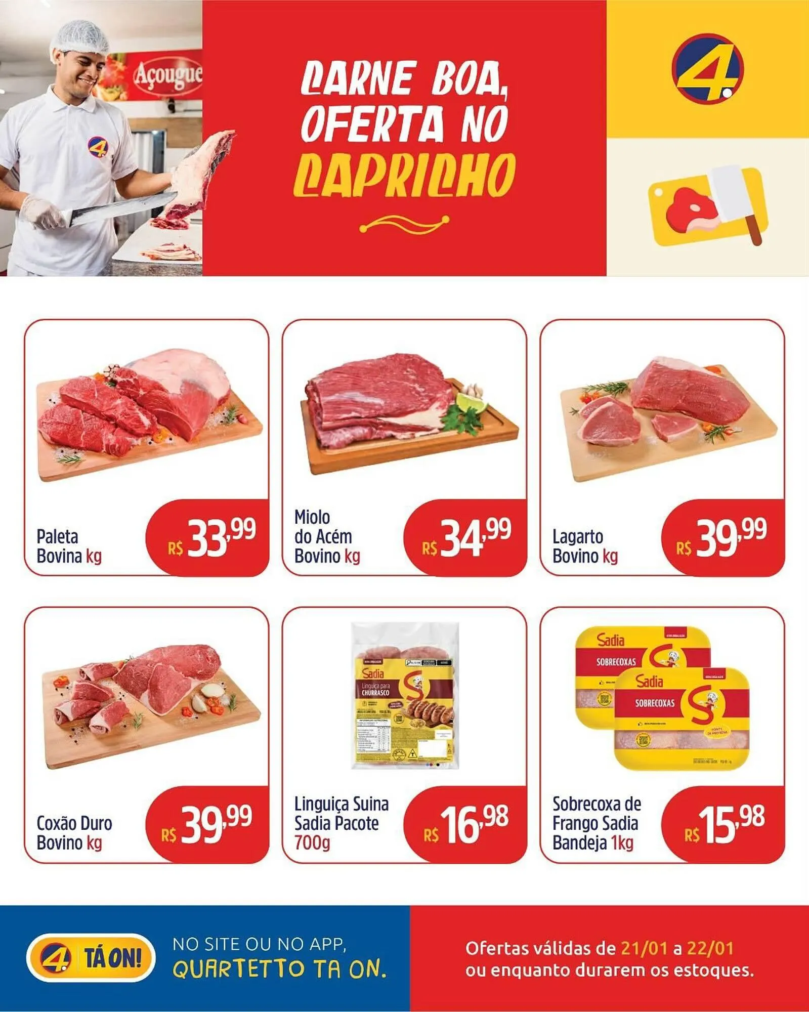 Encarte de Catálogo Quartetto Supermercados 21 de janeiro até 22 de janeiro 2026 - Pagina 1