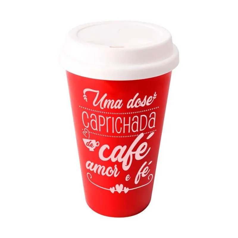 Copo Personalizado Hot 500mL Vermelho - Comix