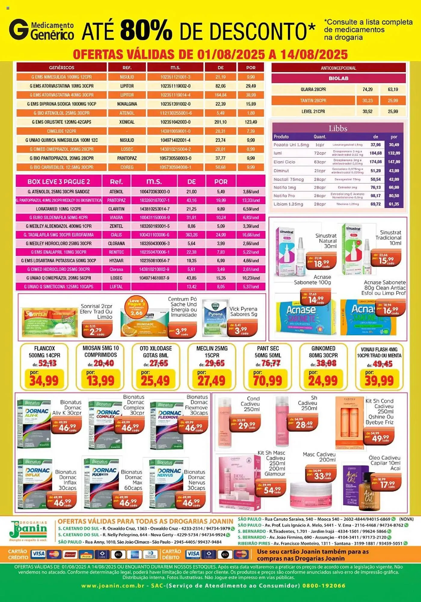 Encarte de Catálogo Supermercados Joanin 1 de agosto até 14 de agosto 2025 - Pagina 2