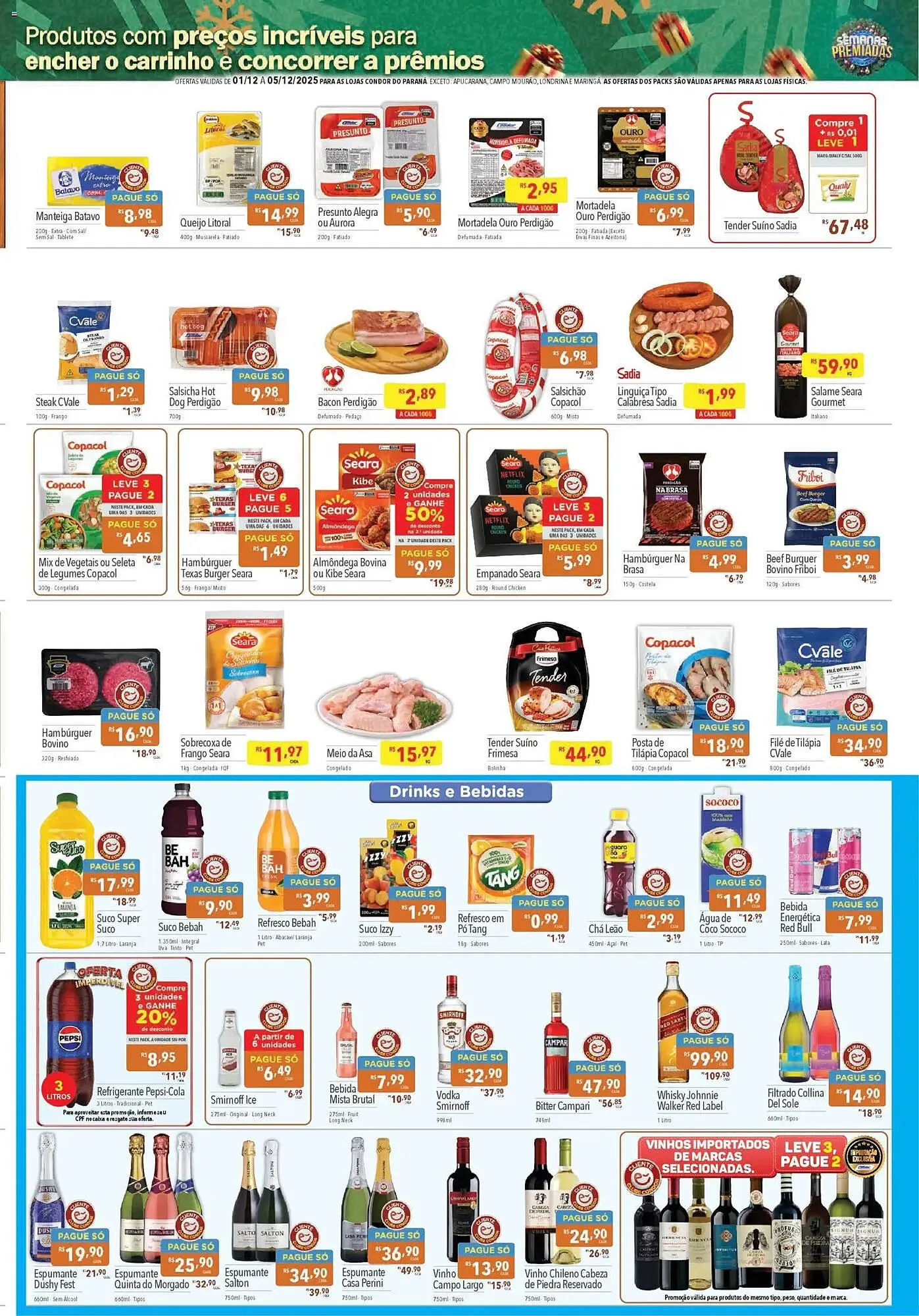 Encarte de Catálogo Supermercados Condor 1 de dezembro até 5 de dezembro 2025 - Pagina 3